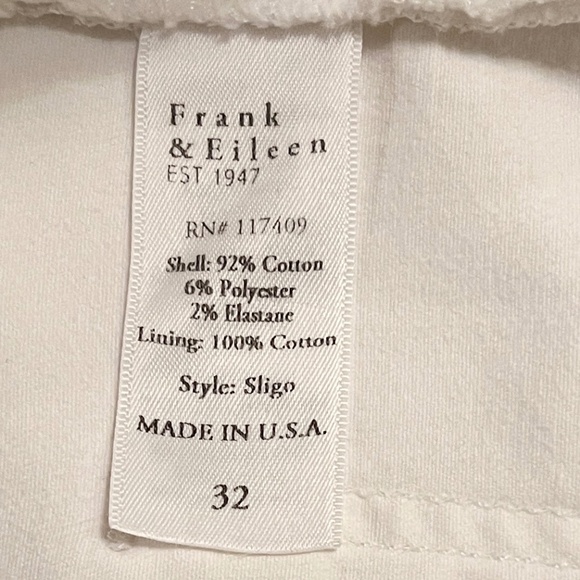 Frank & Eileen Sligo Skinny Jeans White Raw Hem Size 32 - Picture 13 of 16
